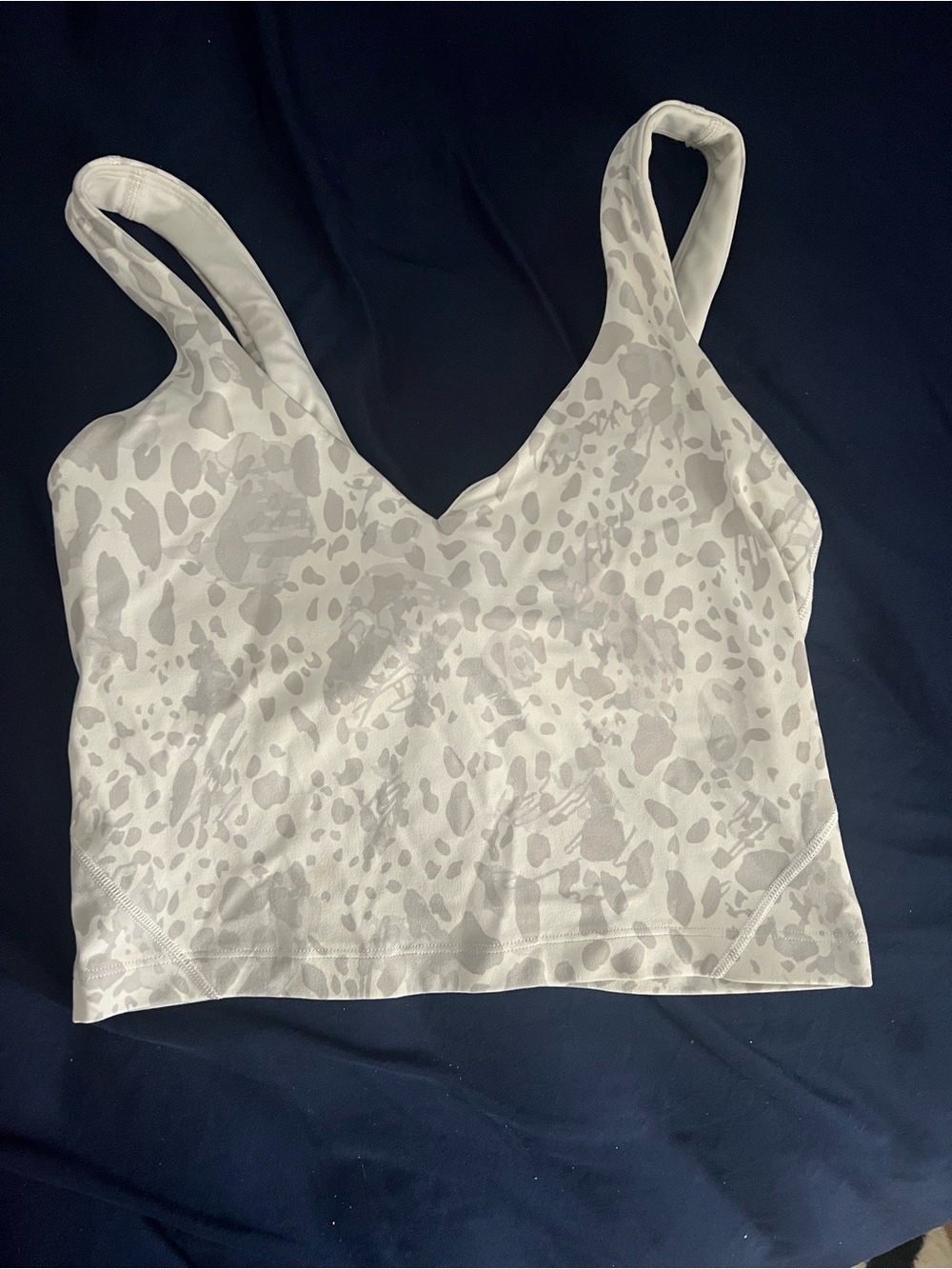 Lululemon Light Gray Animal Print Active Brami